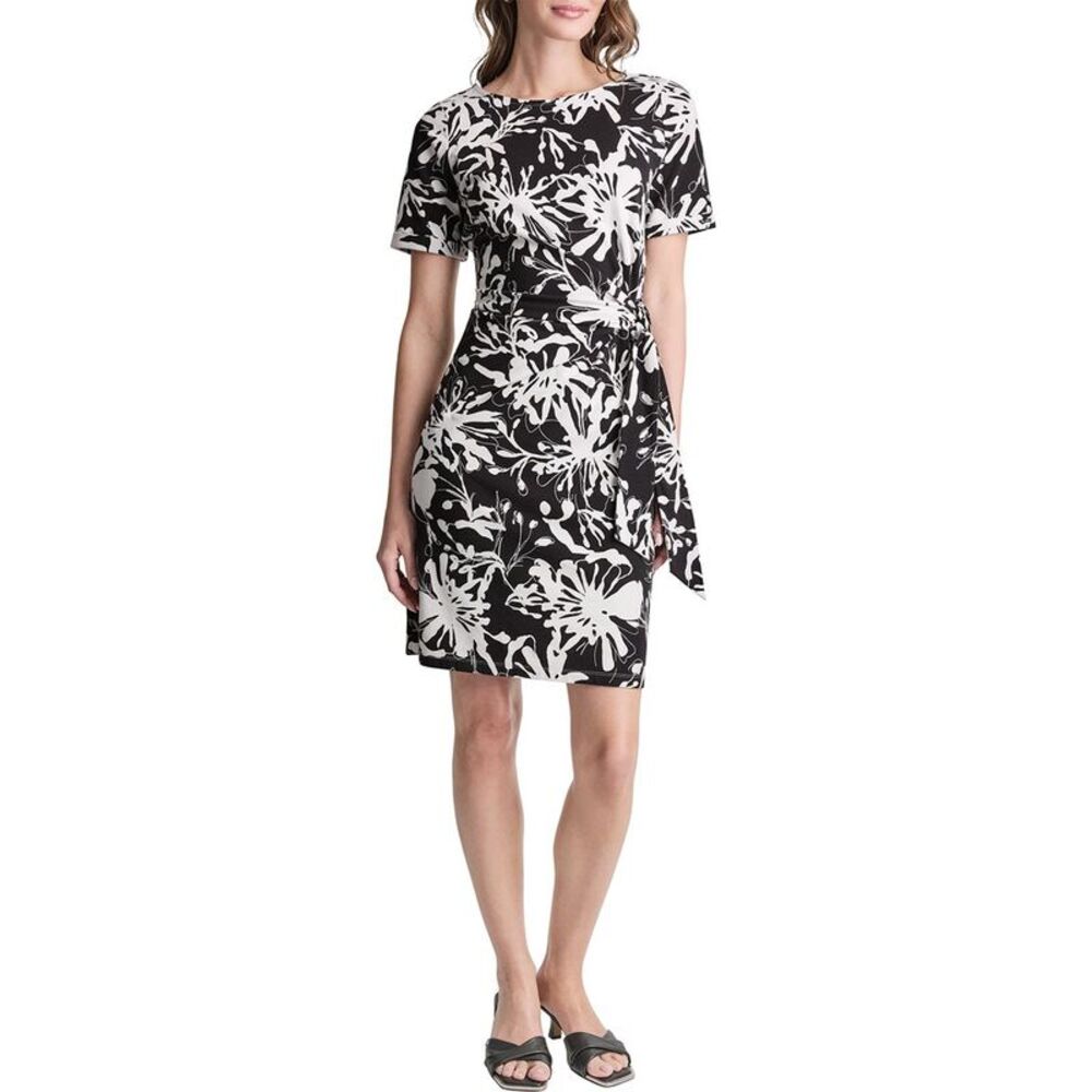 Dkny Womens Tie Front Dress, Multicolor